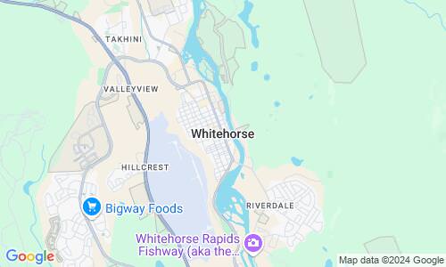 Ausschnitt der Weltkarte zu Whitehorse