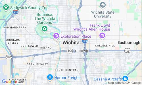 Ausschnitt der Weltkarte zu Wichita