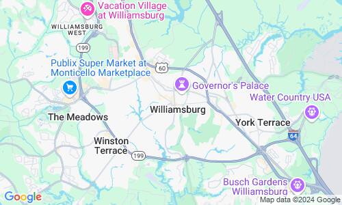 Ausschnitt der Weltkarte zu Williamsburg