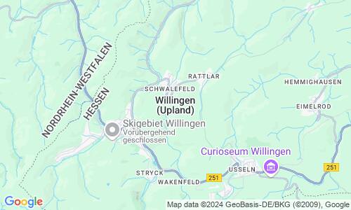 Ausschnitt der Weltkarte zu Willingen (Upland)