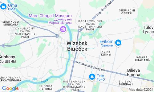 Ausschnitt der Weltkarte zu Wizebsk