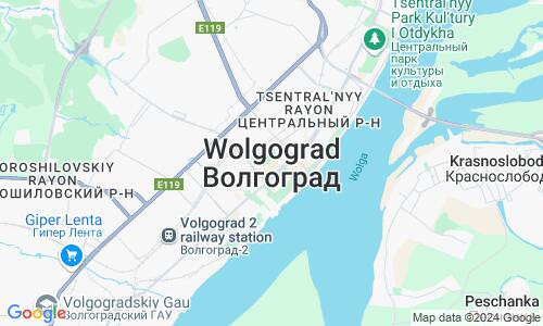 Ausschnitt der Weltkarte zu Wolgograd