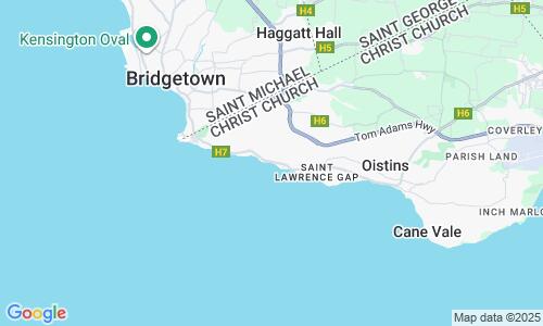 Ausschnitt der Weltkarte zu Worthing Beach