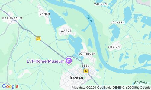 Ausschnitt der Weltkarte zu Xantener Südsee