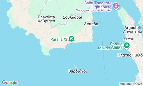 Ausschnitt der Weltkarte zu Xi Beach