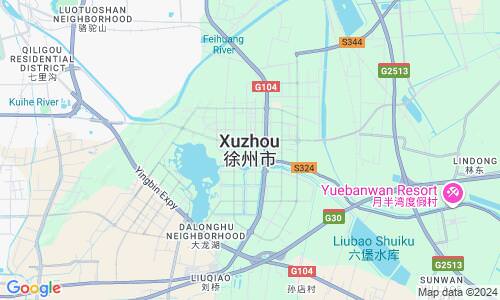 Ausschnitt der Weltkarte zu Xuzhou