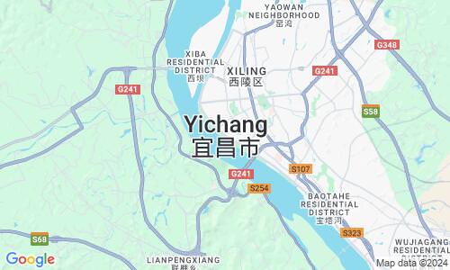 Ausschnitt der Weltkarte zu Yichang