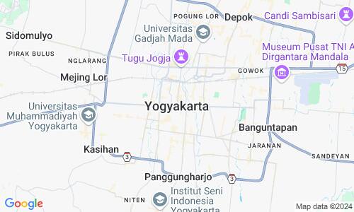 Ausschnitt der Weltkarte zu Yogyakarta