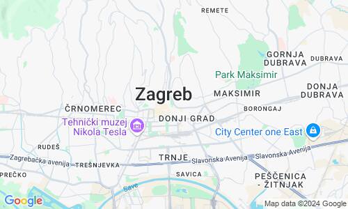 Ausschnit der Weltkarte zu Zagreb