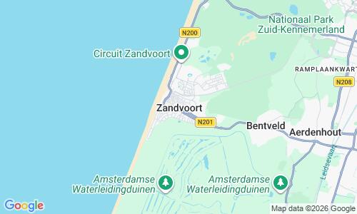 Ausschnitt der Weltkarte zu Zandvoort aan Zee