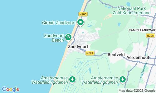 Ausschnitt der Weltkarte zu Zandvoort aan Zee
