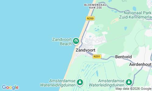Ausschnitt der Weltkarte zu Zandvoort Strand