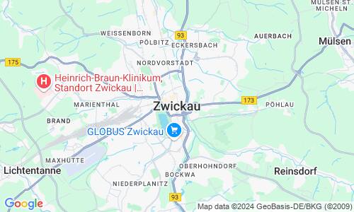 Ausschnitt der Weltkarte zu Zwickau
