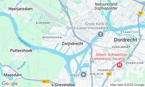 Ausschnitt der Weltkarte zu Zwijndrecht